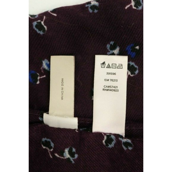 Ann Taylor Loft Ladies Floral Multi Infinity Scarf Womens Plum - Picture 4 of 5